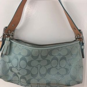 Coach, Signature Logo Aqua Blue West Demi